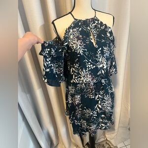 Parker Floral Mini Dress With Drape Sleeves